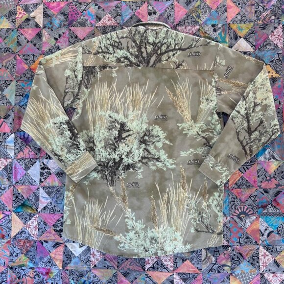 vintage MONTANA CAMO Prairie Ghost Camouflage Shirt Mens SMALL - Picture 7 of 8